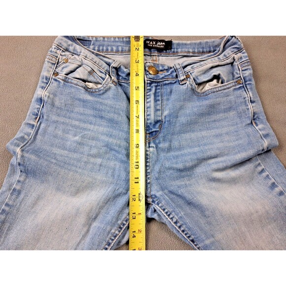 Wax Jean Juniors Skinny Jeans Size 7/25 Light Wash Distressed Stretch - Picture 12 of 13